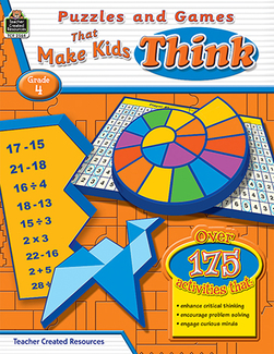 Picture of Puzzles and games that make kids  think gr-4