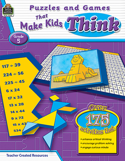 Picture of Puzzles and games that make kids  think gr-5