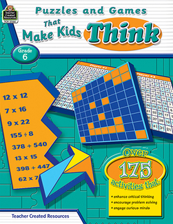 Picture of Puzzles and games that make kids  think gr-6