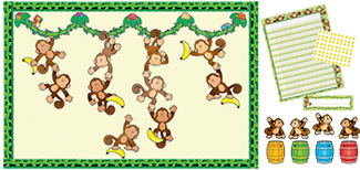 Picture of Monkey bulletin board essentials  set