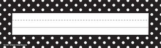 Picture of Black polka dots name plates