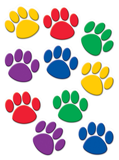 Picture of Accents colorful paw prints