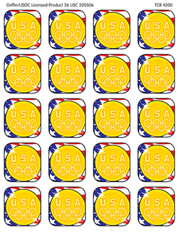 Picture of Us olympic gold medal stickers