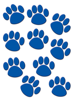 Picture of Accents blue paw prints