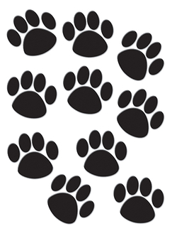Picture of Accents black paw prints