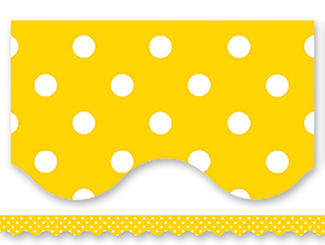 Picture of Yellow mini polka dots border trim