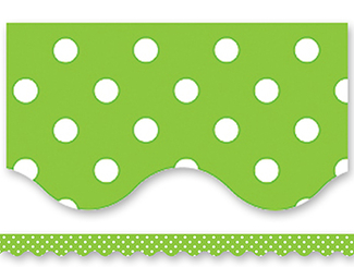 Picture of Lime mini polka dots border trim