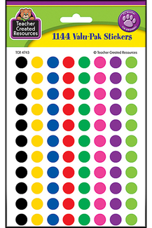 Picture of Colorful circles mini stickers  value pack