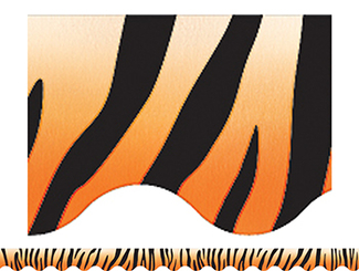 Picture of Tiger print scalloped border trim