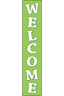 Picture of Lime polka dots welcome banner