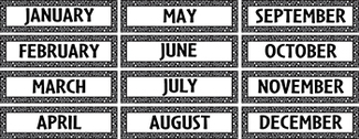 Picture of Black/white crazy circles monthly  headliners
