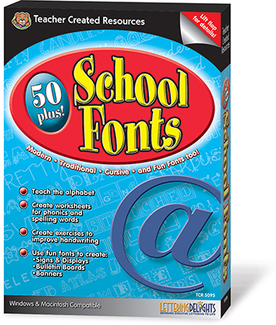 Picture of 50 plus school fonts