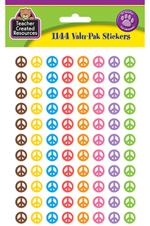 Picture of Peace signs mini stickers valu pk  1144 header
