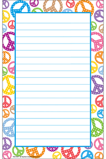 Picture of Peace signs notepad