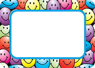 Picture of Happy faces name tags labels