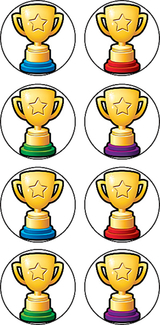 Picture of Race cars trophies mini stickers
