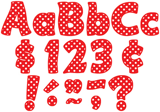 Picture of Red polka dots funtastic font 4in  letters combo pack