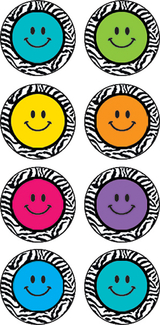 Picture of Zebra happy faces mini stickers