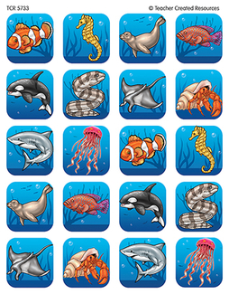 Picture of Ocean life stickers 120 stks