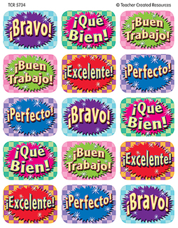 Picture of Good work spanish 90 jumbo stickers