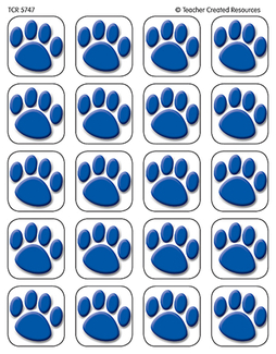 Picture of Blue paw prints stickers 120 stks