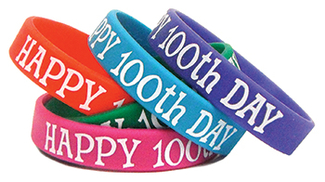 Picture of Happy 100th day wristbands