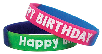 Picture of Fancy happy birthday wristbands
