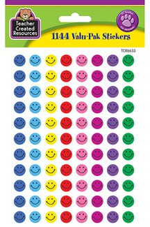 Picture of Mini happy face valu-pak stickers