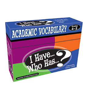 Picture of I have who has gr 3-4 academic  vocabulary games