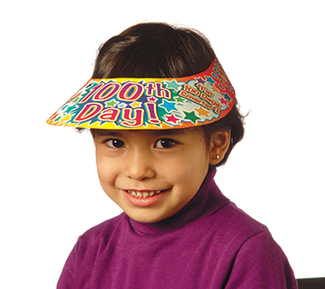 Picture of Visors 100th day 30/pk plastic  coated