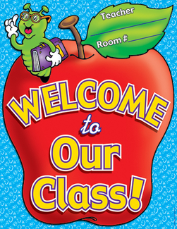 Picture of Chart welcome to our class 17 x 22  plastic-coated