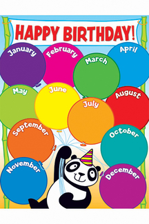 Picture of Panda birthday chart gr pk-5