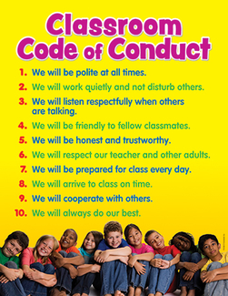 Picture of Classroom code of conduct chart