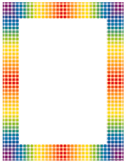 Picture of Design paper rainbow gingham 50 sht  8-1/2 x 11