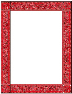 Picture of Red bandana design paper