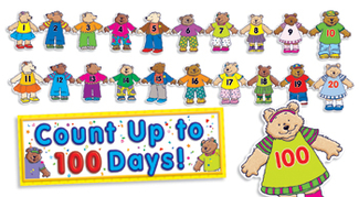 Picture of 100th day counting bears bbs