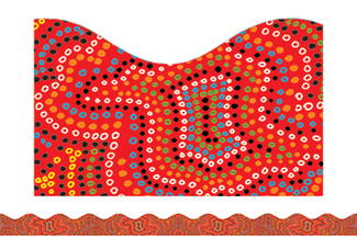 Picture of Aboriginal art scalloped trimmer