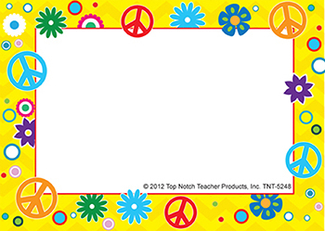 Picture of Peace symbols name tags