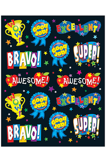 Picture of Positive words shape stickers 84pk