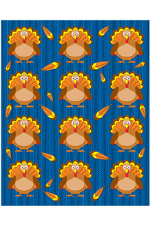 Picture of Turkeys shape stickers 72pk