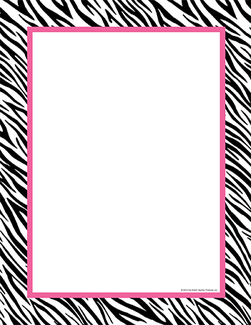 Picture of Zebra/pink computer paper