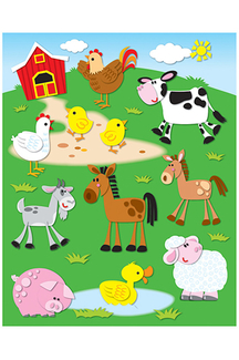 Picture of Farm shape stickers 72pk