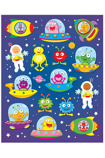 Picture of Out of this world shape stickers  90pk