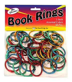 Picture of Book rings assorted colors 50pk