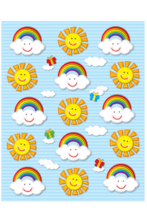 Picture of Suns & rainbows shape stickers 90pk