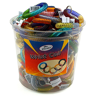 Picture of Wrist coil tricolors 72ct bucket  assorted colors