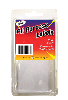 Picture of White all purpose 2 x 4 labels 25  ct clamshell