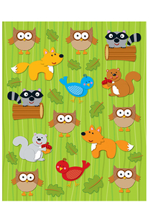 Picture of Woodland animals shape stickers  84pk