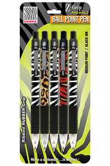 Picture of Z grip animals 5pk retractable pens