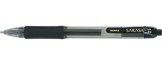Picture of Sarasa black 1.0mm gel retractable  roller ball ink pen